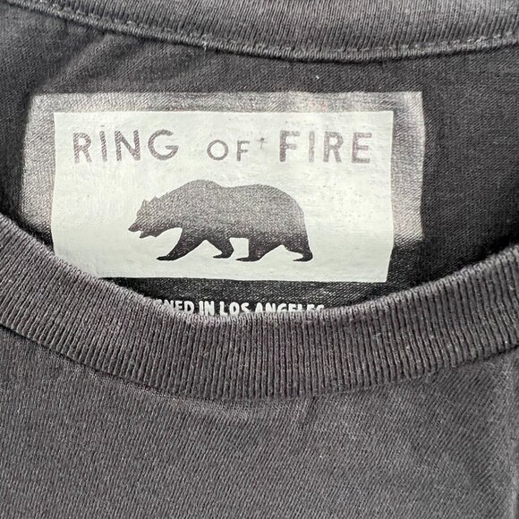 Ring of Fire Mens Shirt Small Black Native American Chief Headdress Short Sleeve - Picture 4 of 8